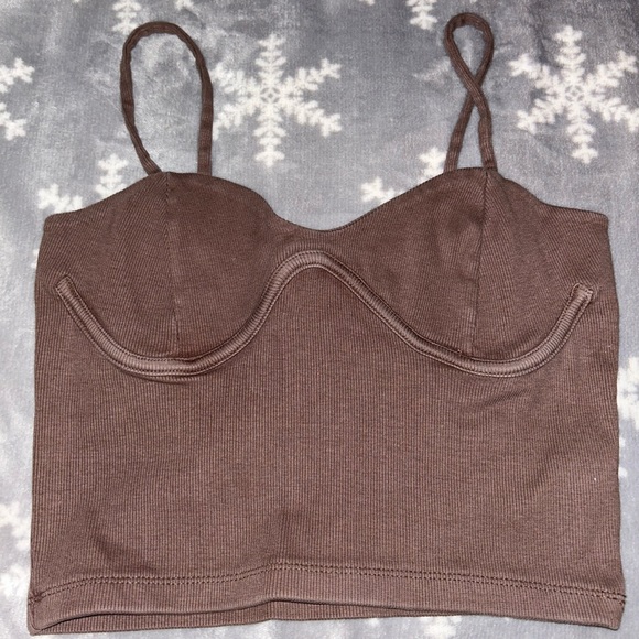Forever 21 Brown Crop Top - Picture 1 of 2